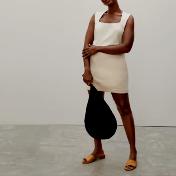 Everlane Dresses & Skirts - Everlane The ’90s Cotton Cap Sleeve Square neck Knit Mini Dress Dress Size M NWT